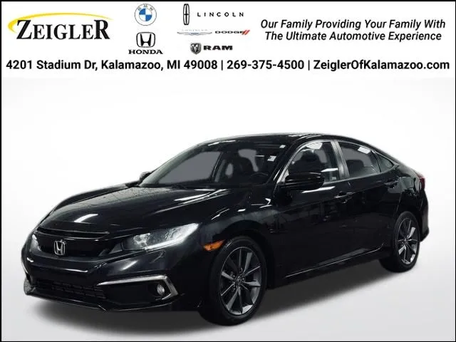 Black 2020 Honda Civic EX for sale in Kalamazoo, MI