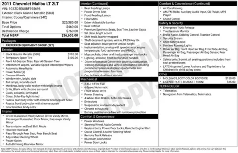 More photos of 2011 Chevrolet Malibu LT at Zeigler BMW of Kalamazoo, MI