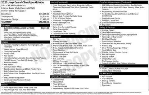 More photos of 2025 Jeep Grand Cherokee Altitude at Zeigler BMW of Kalamazoo, MI