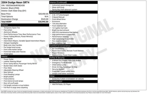 More photos of 2004 Dodge SRT-4 at Zeigler BMW of Kalamazoo, MI