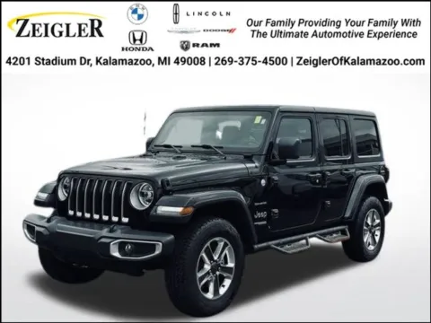 Black 2020 Jeep Wrangler Unlimited Sahara for sale in Kalamazoo, MI