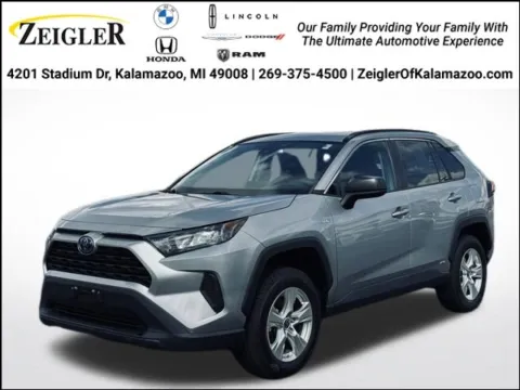 Silver 2021 Toyota RAV4 Hybrid LE for sale in Kalamazoo, MI