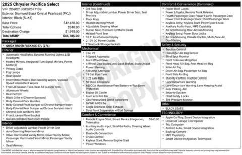 More photos of 2025 Chrysler Pacifica Select at Zeigler BMW of Kalamazoo, MI