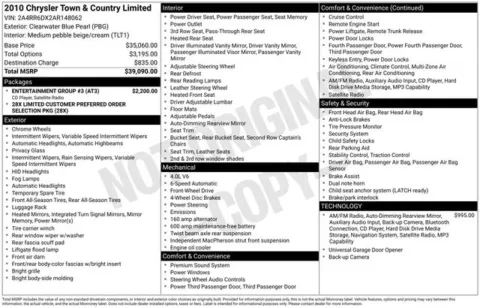 More photos of 2010 Chrysler Town & Country Limited at Zeigler BMW of Kalamazoo, MI