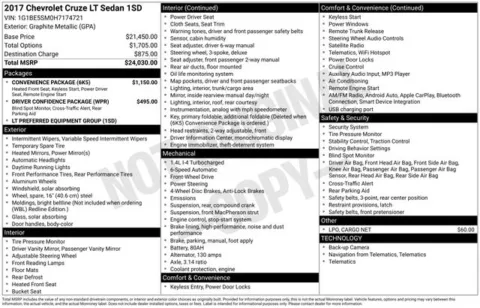 More photos of 2017 Chevrolet Cruze LT at Zeigler BMW of Kalamazoo, MI