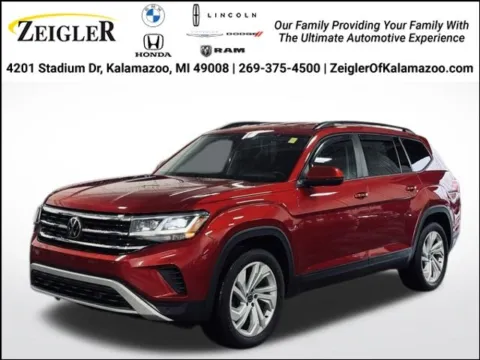 Red 2022 Volkswagen Atlas 3.6L V6 SE w/Technology for sale in Kalamazoo, MI