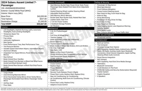 More photos of 2024 Subaru Ascent Limited at Zeigler BMW of Kalamazoo, MI