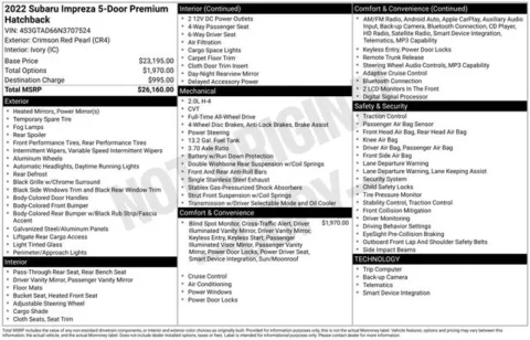 More photos of 2022 Subaru Impreza Premium at Zeigler BMW of Kalamazoo, MI