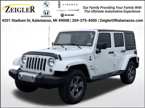 White 2018 Jeep Wrangler JK Unlimited Sahara for sale in Kalamazoo, MI