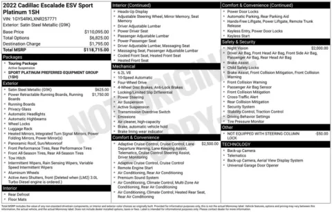 More photos of 2022 Cadillac Escalade ESV Sport Platinum at Zeigler BMW of Kalamazoo, MI