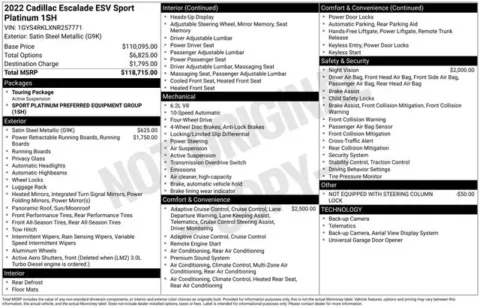 More photos of 2022 Cadillac Escalade ESV Sport Platinum at Zeigler BMW of Kalamazoo, MI