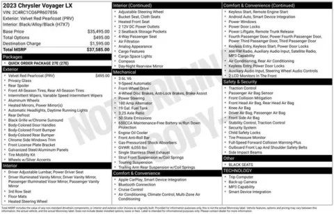 More photos of 2023 Chrysler Voyager LX at Zeigler BMW of Kalamazoo, MI