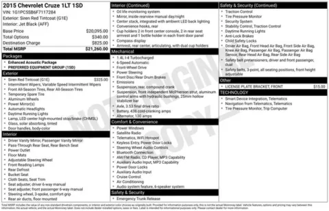 More photos of 2015 Chevrolet Cruze 1LT at Zeigler BMW of Kalamazoo, MI
