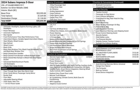More photos of 2024 Subaru Impreza at Zeigler BMW of Kalamazoo, MI