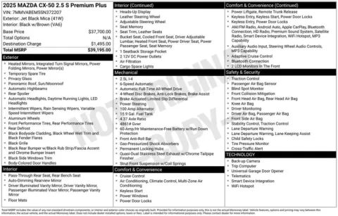 More photos of 2025 Mazda CX-50 2.5 S Premium Plus Package at Zeigler BMW of Kalamazoo, MI