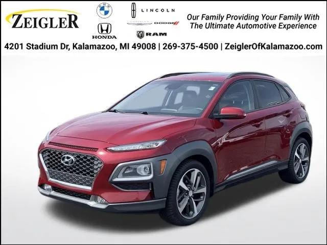 Red 2021 Hyundai Kona Limited for sale in Kalamazoo, MI