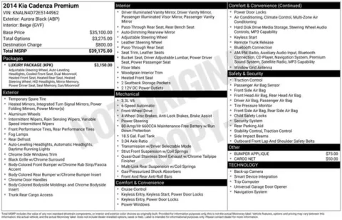 More photos of 2014 Kia Cadenza Premium at Zeigler BMW of Kalamazoo, MI