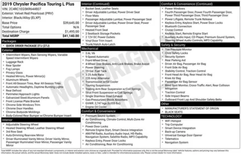More photos of 2019 Chrysler Pacifica Touring L Plus at Zeigler BMW of Kalamazoo, MI
