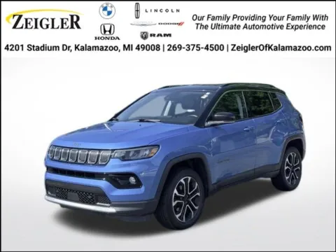 Blue 2022 Jeep Compass Limited for sale in Kalamazoo, MI