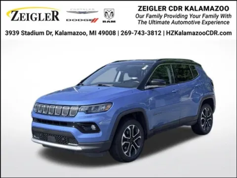 Blue 2022 Jeep Compass Limited for sale in Kalamazoo, MI