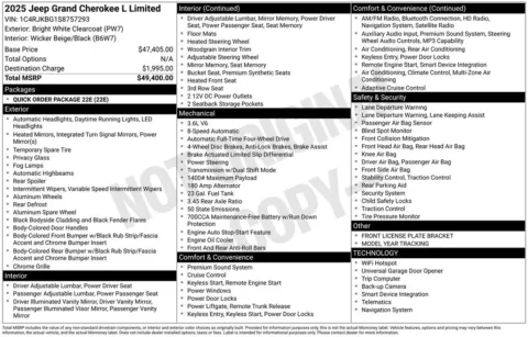 More photos of 2025 Jeep Grand Cherokee L Limited at Zeigler BMW of Kalamazoo, MI