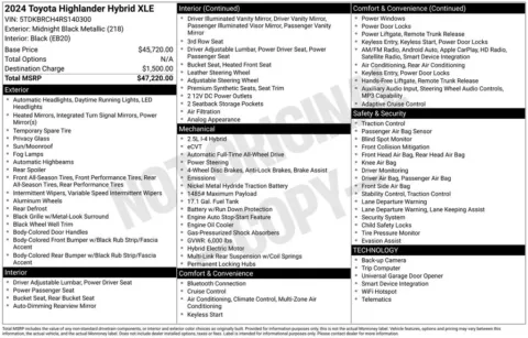 More photos of 2024 Toyota Highlander Hybrid XLE at Zeigler BMW of Kalamazoo, MI