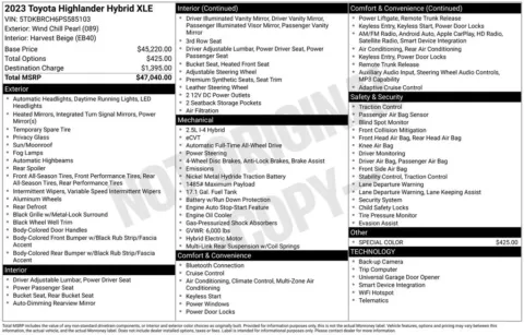 More photos of 2023 Toyota Highlander Hybrid XLE at Zeigler BMW of Kalamazoo, MI