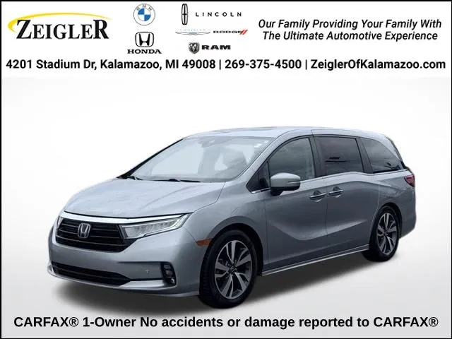 Silver 2021 Honda Odyssey Touring for sale in Kalamazoo, MI