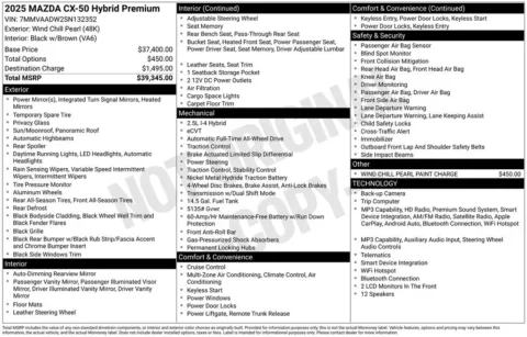 More photos of 2025 Mazda CX-50 Hybrid Premium at Zeigler BMW of Kalamazoo, MI