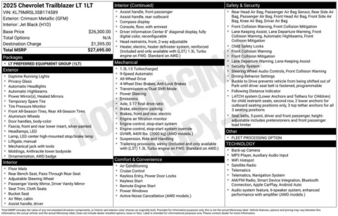 More photos of 2025 Chevrolet TrailBlazer LT at Zeigler BMW of Kalamazoo, MI