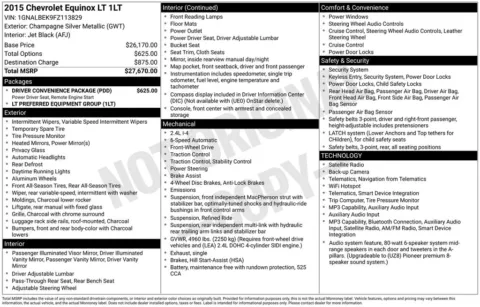 More photos of 2015 Chevrolet Equinox LT at Zeigler BMW of Kalamazoo, MI