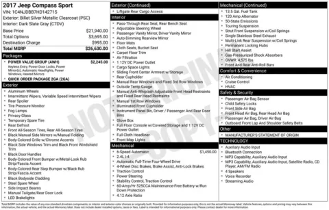 More photos of 2017 Jeep Compass Sport at Zeigler BMW of Kalamazoo, MI