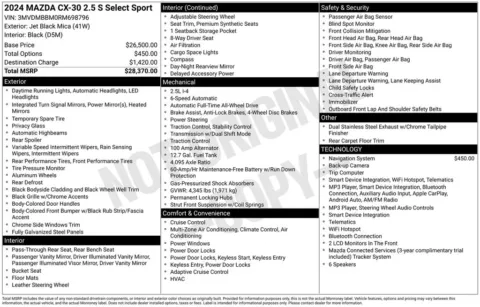 More photos of 2024 Mazda CX-30 2.5 S Select Sport at Zeigler BMW of Kalamazoo, MI