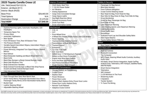 More photos of 2025 Toyota Corolla Cross LE at Zeigler BMW of Kalamazoo, MI