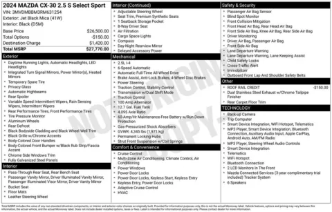 More photos of 2024 Mazda CX-30 2.5 S Select Sport at Zeigler BMW of Kalamazoo, MI