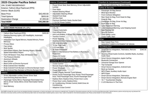 More photos of 2025 Chrysler Pacifica Select at Zeigler BMW of Kalamazoo, MI