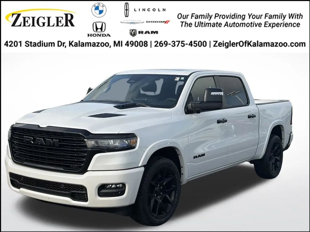 White 2025 Ram 1500 Laramie for sale in Kalamazoo, MI
