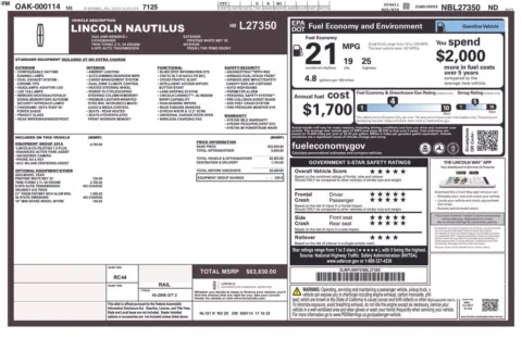 White 2022 Lincoln Nautilus Reserve for sale in Kalamazoo, MI