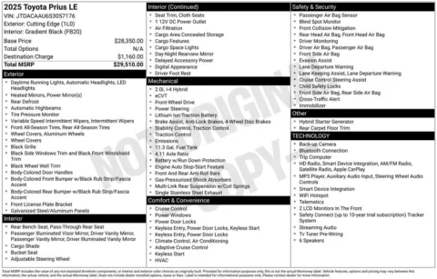 More photos of 2025 Toyota Prius LE at Zeigler BMW of Kalamazoo, MI
