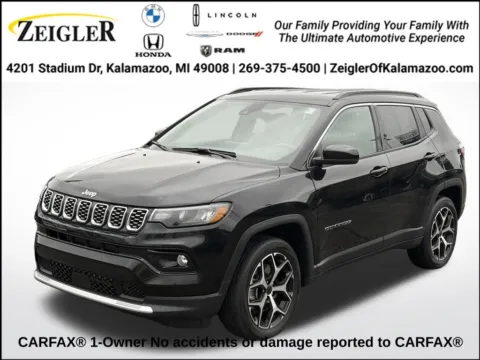 Black 2025 Jeep Compass Limited for sale in Kalamazoo, MI