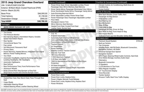 More photos of 2015 Jeep Grand Cherokee Overland at Zeigler BMW of Kalamazoo, MI