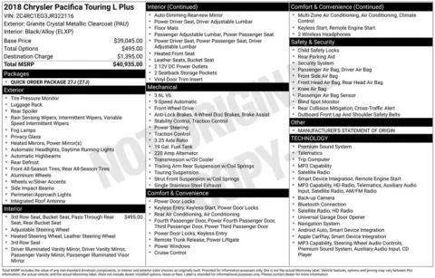 More photos of 2018 Chrysler Pacifica Touring L Plus at Zeigler BMW of Kalamazoo, MI