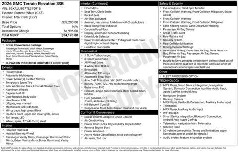More photos of 2026 GMC Terrain Elevation at Zeigler BMW of Kalamazoo, MI