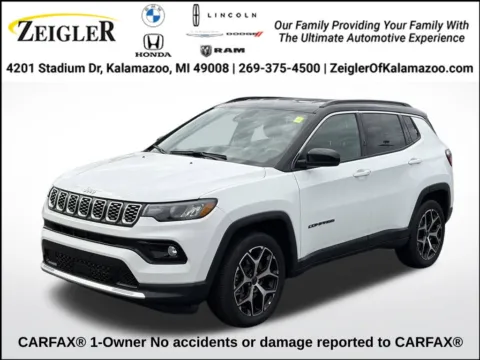 White 2025 Jeep Compass Limited for sale in Kalamazoo, MI