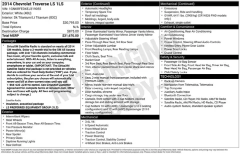 More photos of 2014 Chevrolet Traverse LS at Zeigler BMW of Kalamazoo, MI