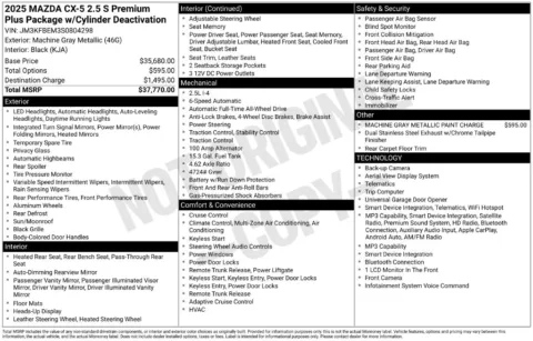 More photos of 2025 Mazda CX-5 2.5 S Premium Plus Package at Zeigler BMW of Kalamazoo, MI