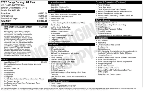 More photos of 2026 Dodge Durango GT Plus at Zeigler BMW of Kalamazoo, MI