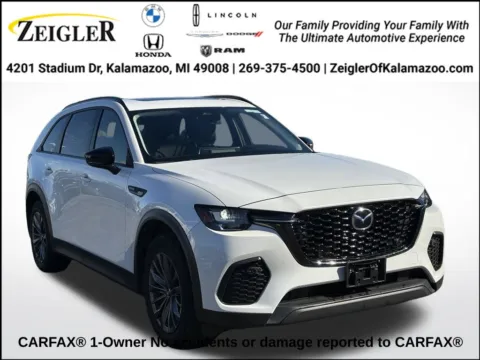 White 2025 Mazda CX-70 3.3 Turbo Preferred for sale in Kalamazoo, MI