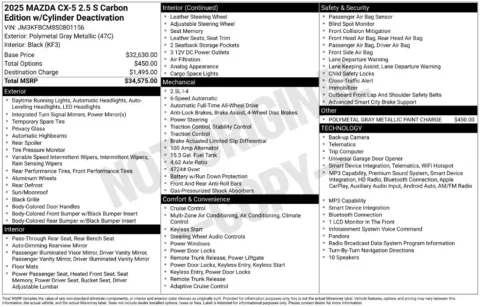 More photos of 2025 Mazda CX-5 2.5 S Carbon Edition at Zeigler BMW of Kalamazoo, MI