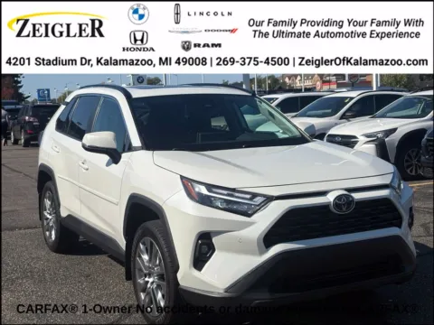 White 2022 Toyota RAV4 XLE Premium for sale in Kalamazoo, MI